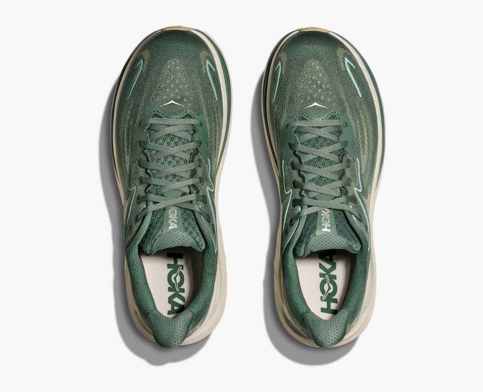 HOKA Men's Clifton 10 Wide - Fern/Truffle Salt