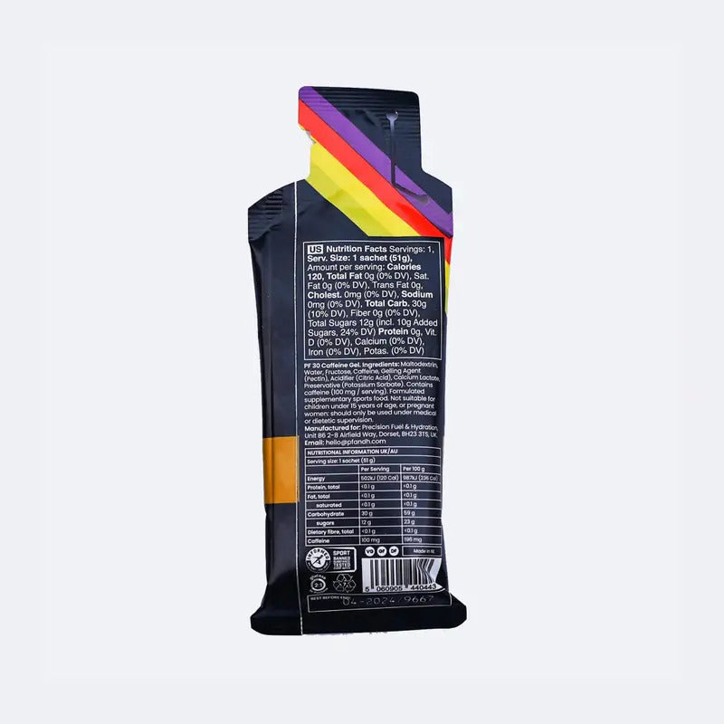 Precision Fuel PF 30 Gel Caffeinated
