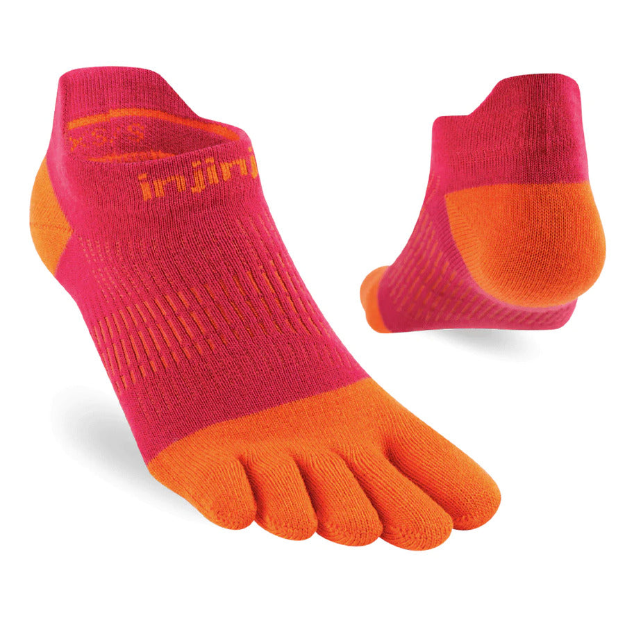 Injinji Run Sock | Lightweight | No Show | Chili | Womens