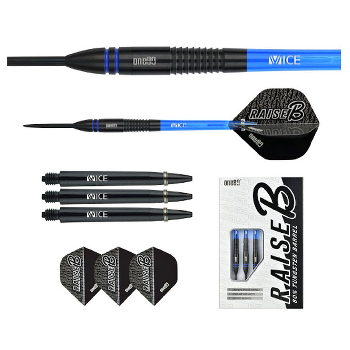 ONE80 Raise B 80% Tungsten Darts