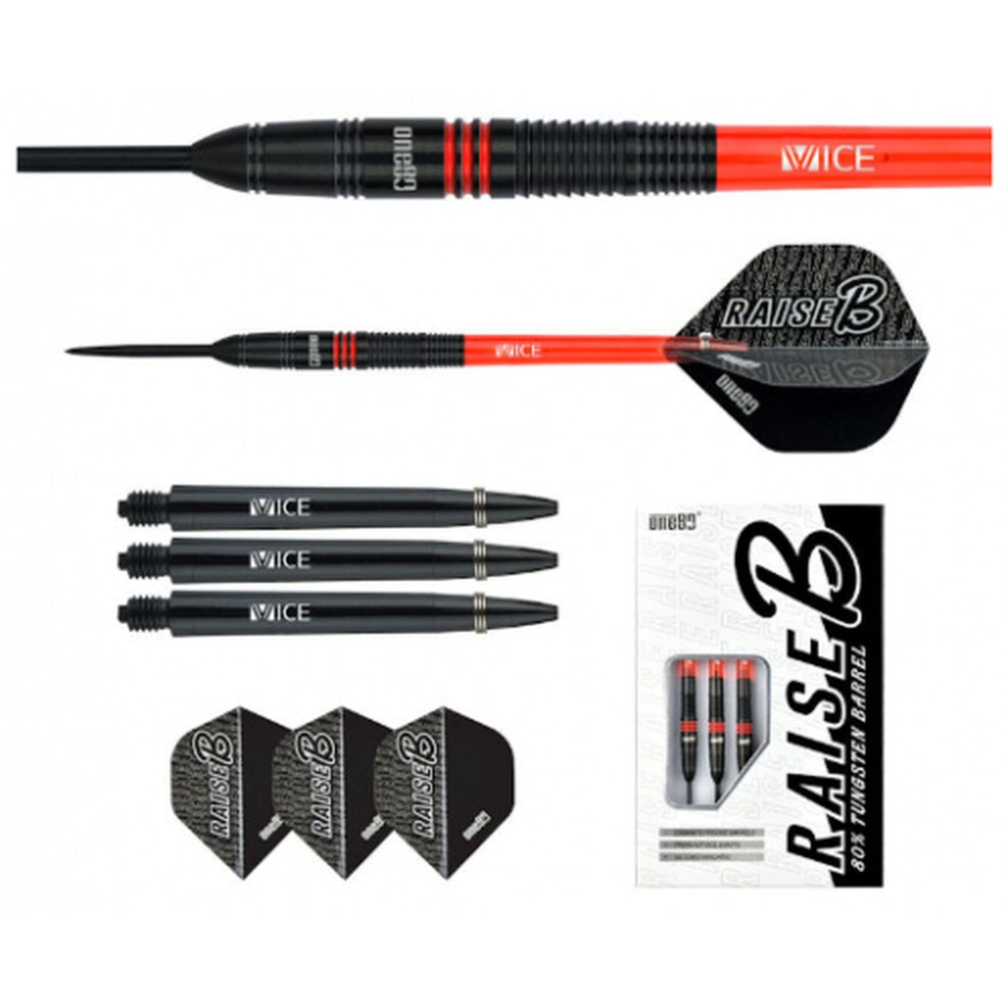 ONE80 Raise B 80% Tungsten Darts