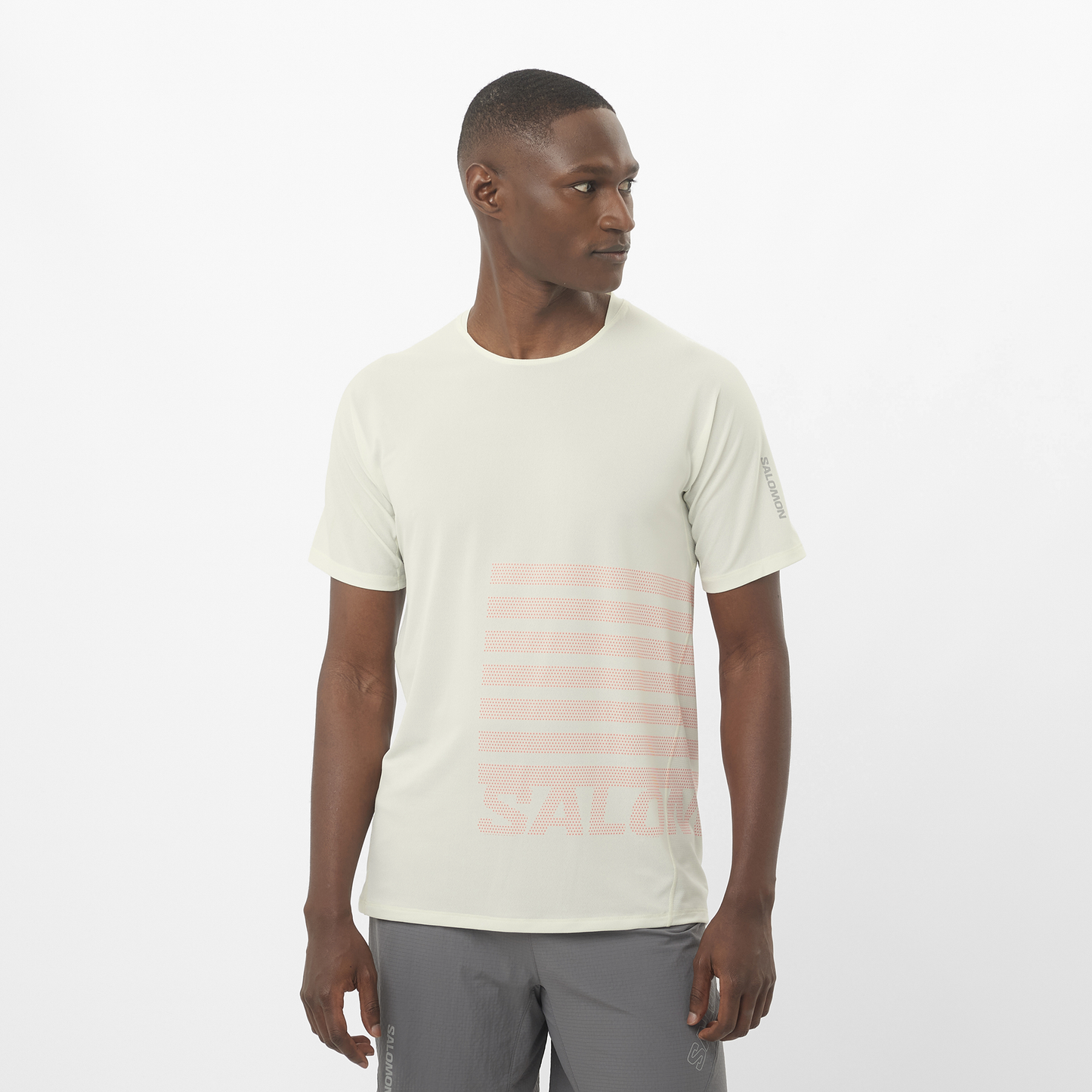 Salomon Sense Aero Tee GFX | Icicle / Neon Flame | Mens