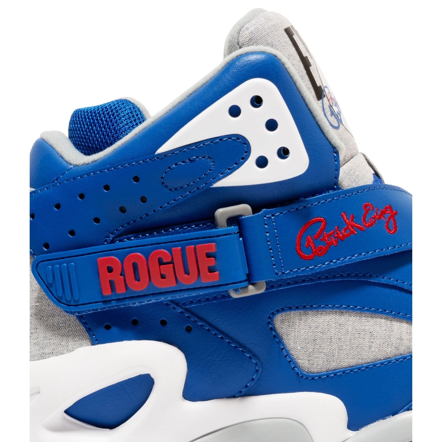 Patrick Ewing Athletics Men's 1BM02158-412 ROGUE BROKLYN Royal Grey Red Basketball Shoes