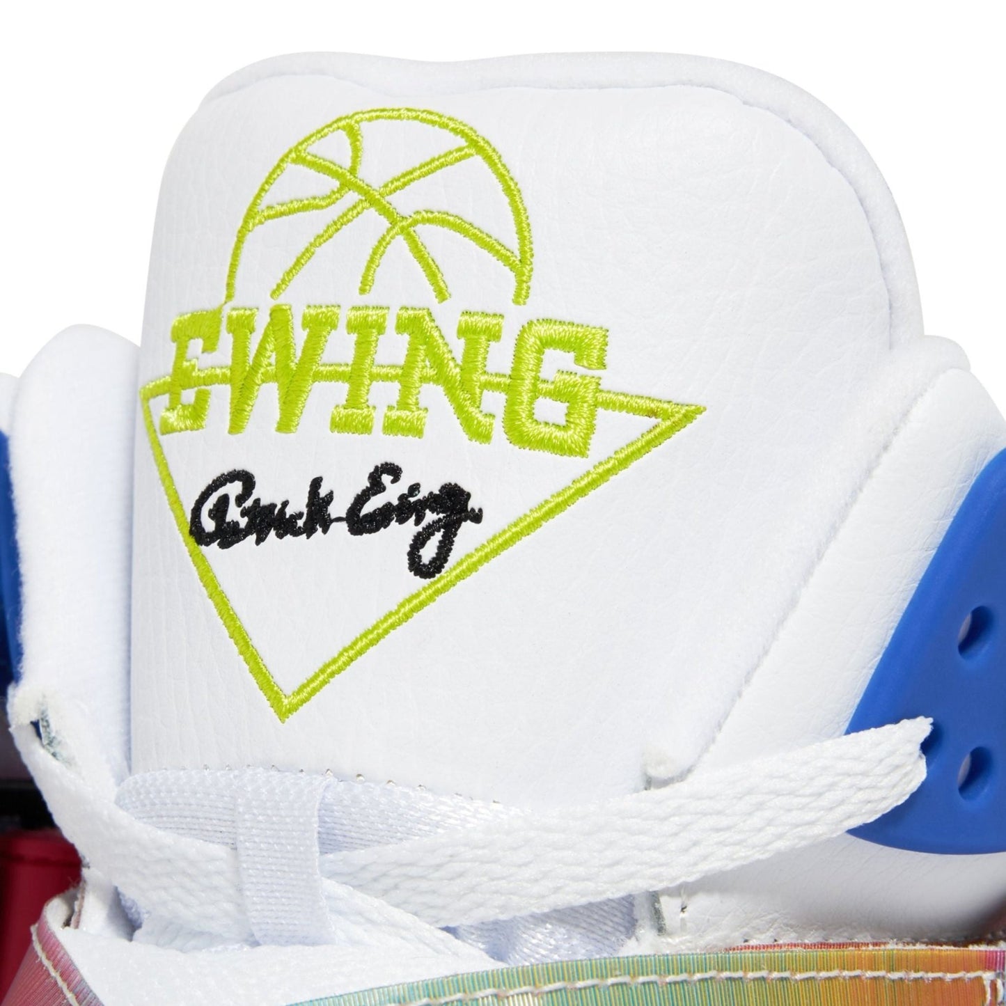 Patrick Ewing Athletics Men's 1EW02656-171 Rogue White Black Blue Acid Lime Basketball Shoes