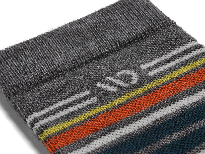 Multi Stripe Cushioned Micro Crew Socks