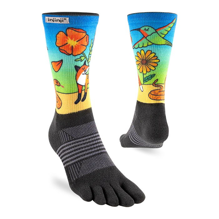 Injinji Trail Sock | Midweight | Crew Length | Fox | Womens