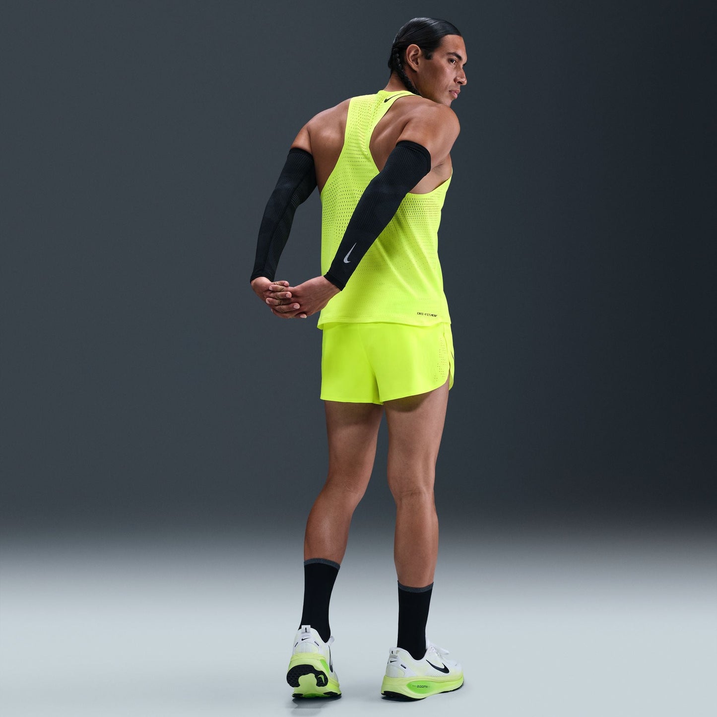 Nike AeroSwift Singlet | Volt / Black | Mens