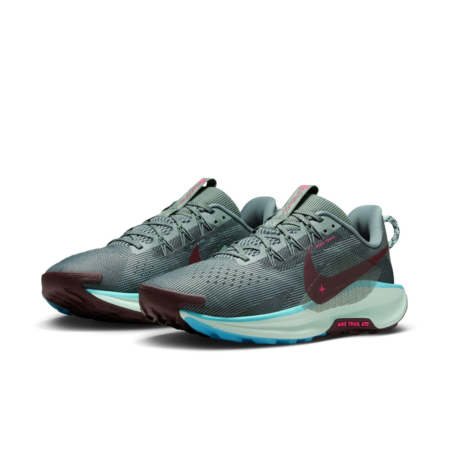 Nike Pegasus Trail 5 | Clay Green / Burgundy Crush / Bleached Turquoise | Mens