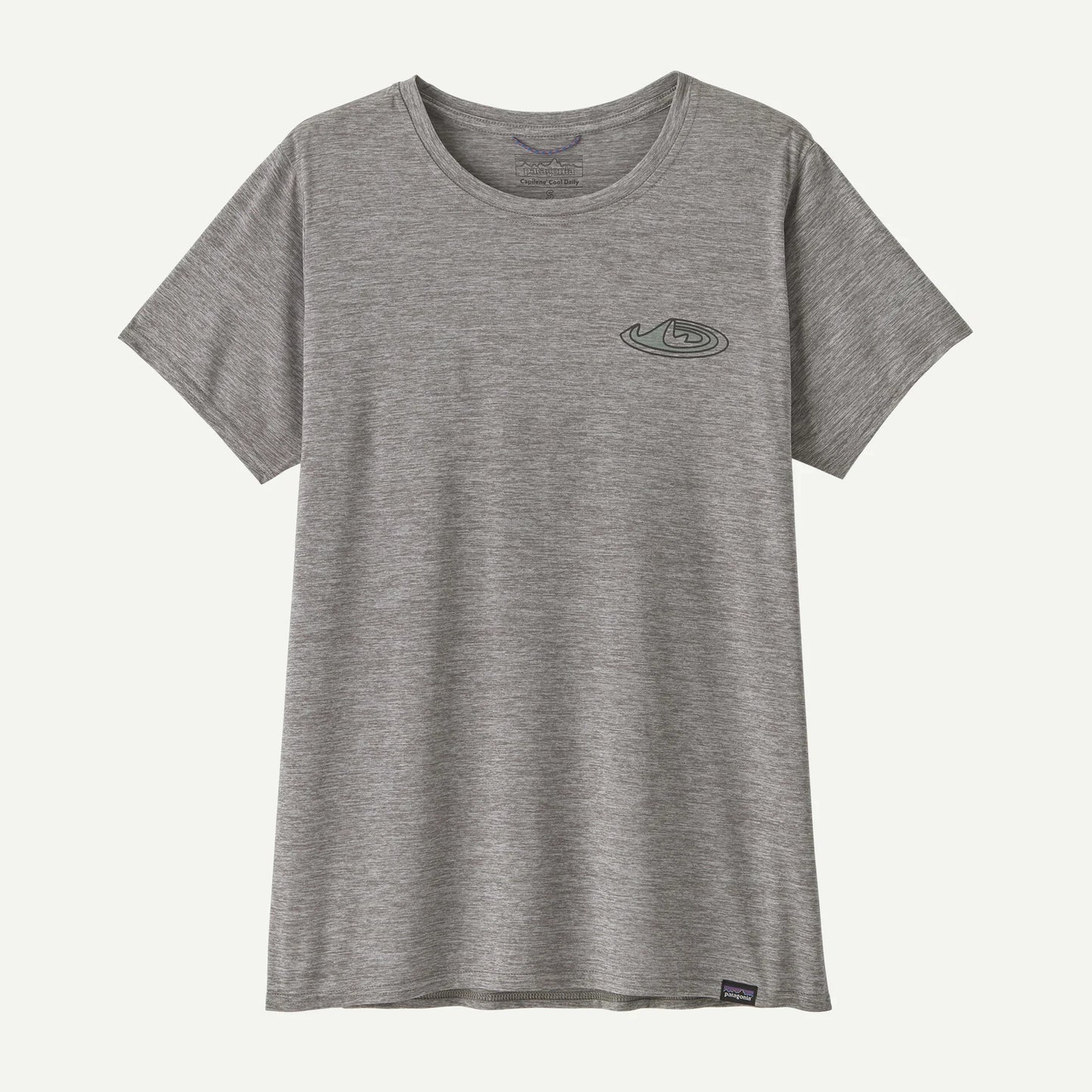 Patagonia Capilene Cool Daily Graphic Shirt - Lands | Made Of: Feather Grey | Womens