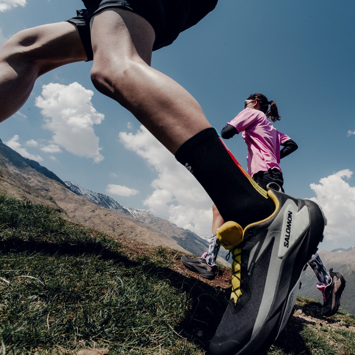 Salomon Pulse Crew Sock | Race Flag Black