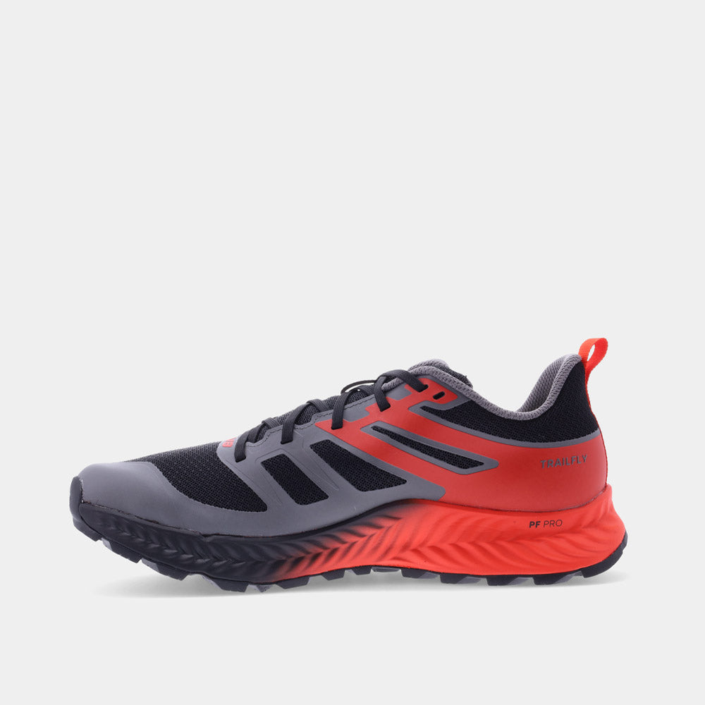INOV8 Men's TrailFly (M) Wide - Black/Fiery Red/Dark Grey