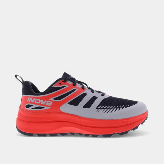 INOV8 Men's TrailFly Max Wide - Black/Light Grey/Red