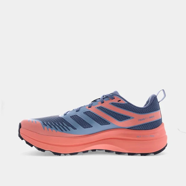 INOV8 Women's TrailFly Max Wide - Blue Grey/Coral/Light Grey