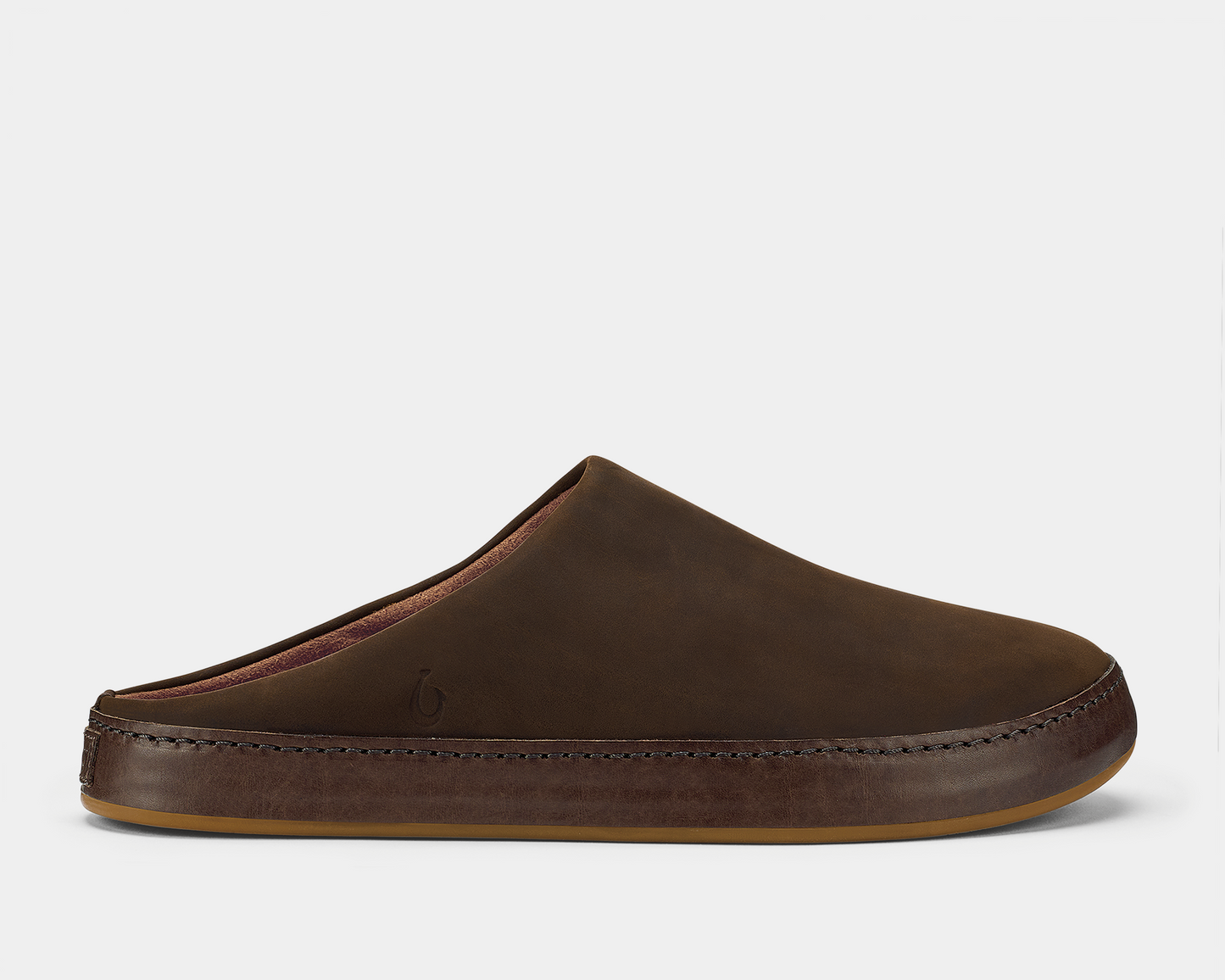 Brown slipper on a light gray background