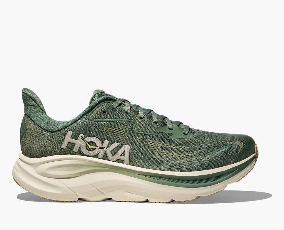 HOKA Men's Clifton 10 Wide - Fern/Truffle Salt