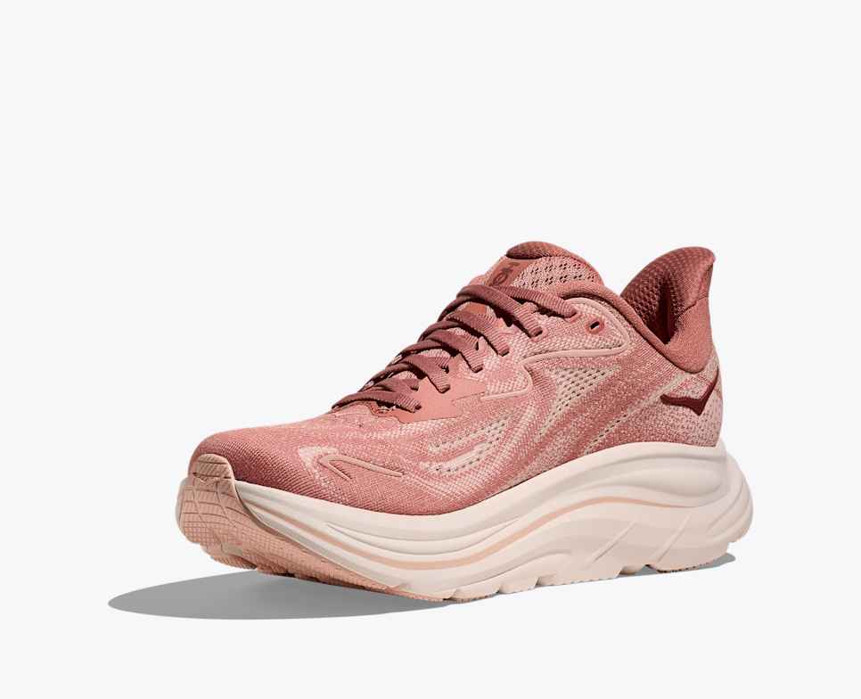 HOKA Women's Clifton 10 Wide - Blush/Rose Latte