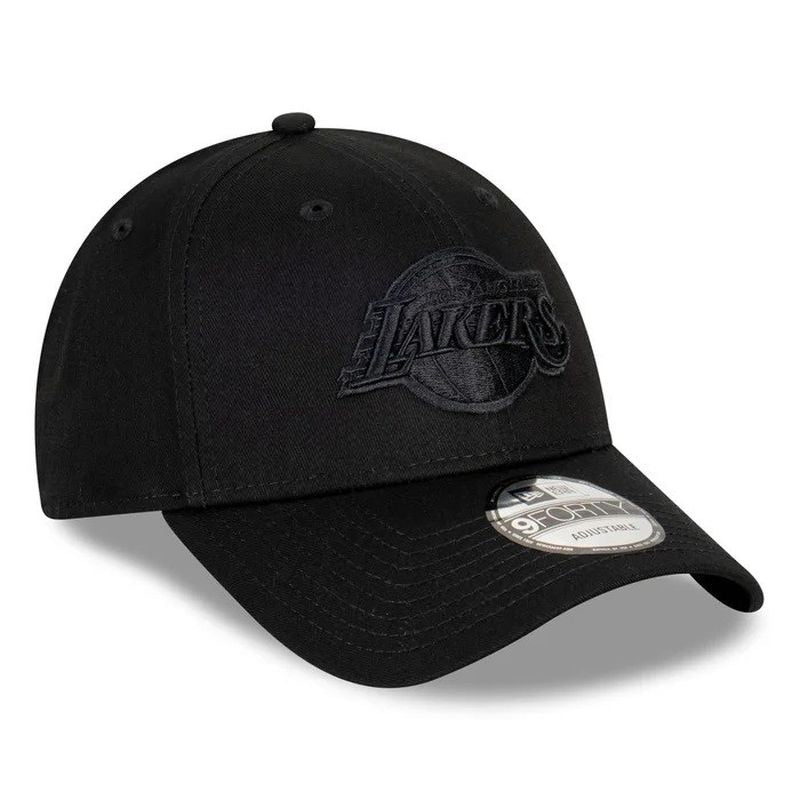 New Era Los Angeles Lakers NBA Essentials Black on Black 9FORTY Cloth Strap