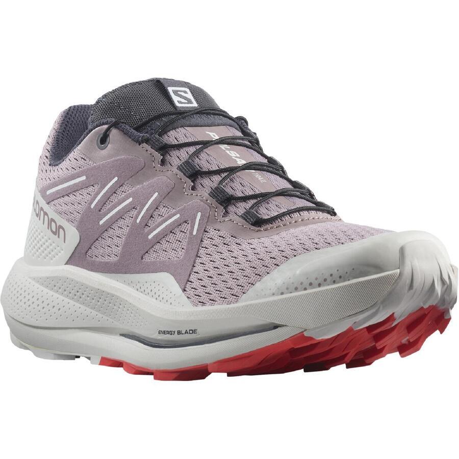 Salomon Pulsar Trail | Quail / Lunar Rock / Poppy Red | Womens