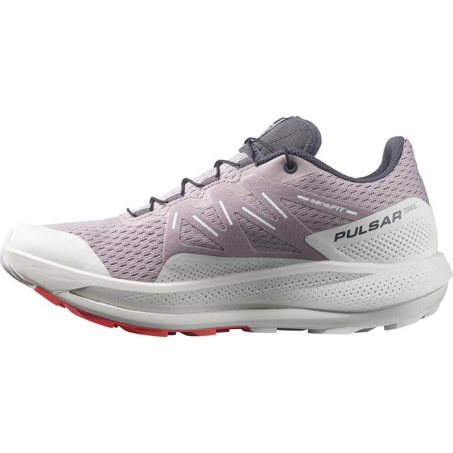 Salomon Pulsar Trail | Quail / Lunar Rock / Poppy Red | Womens