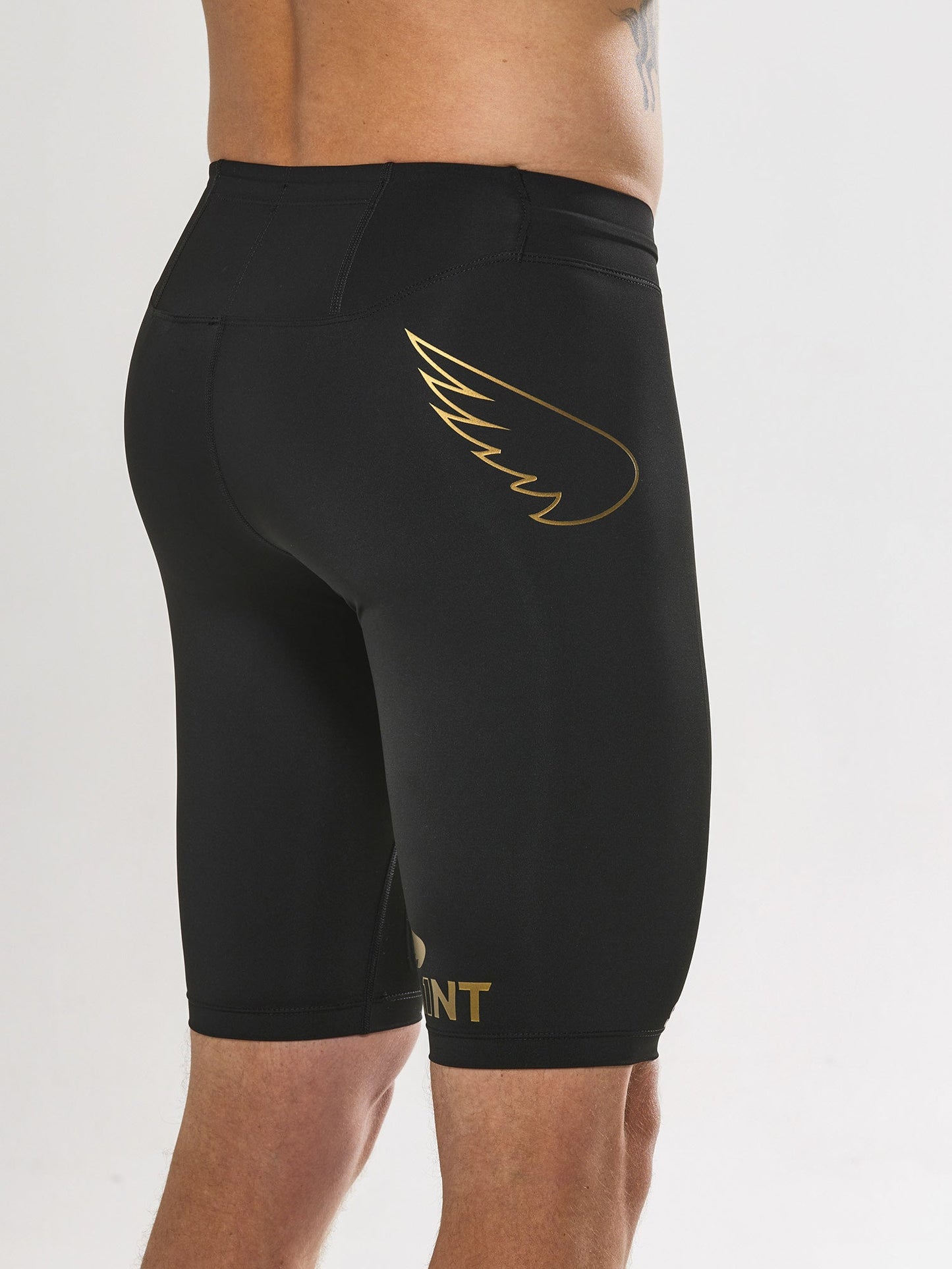 Saint Men's P1 Elite Compression Shorts Drawcord - Black