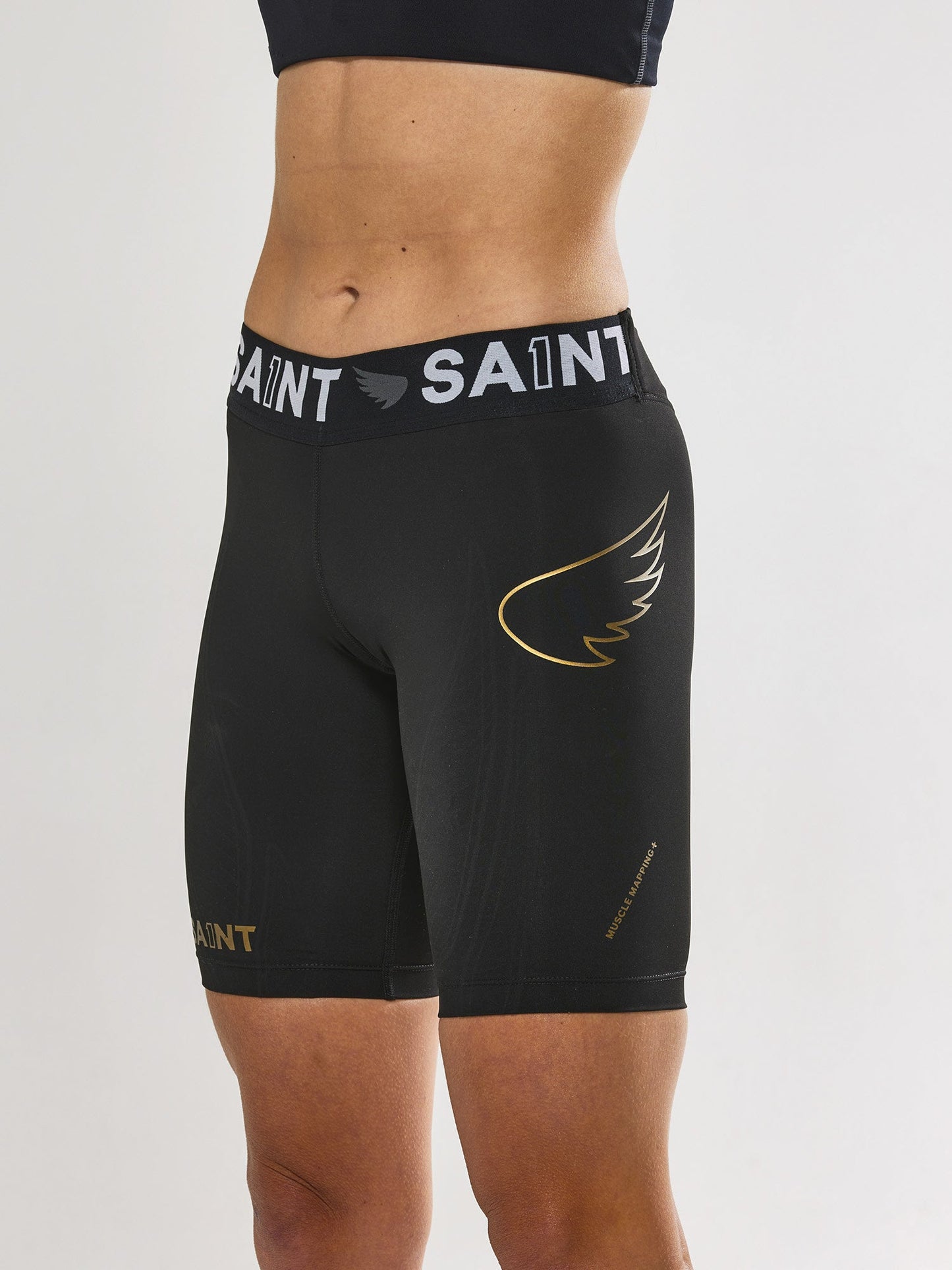 Saint Women's P1 Elite Compression Short Low Rise - Black