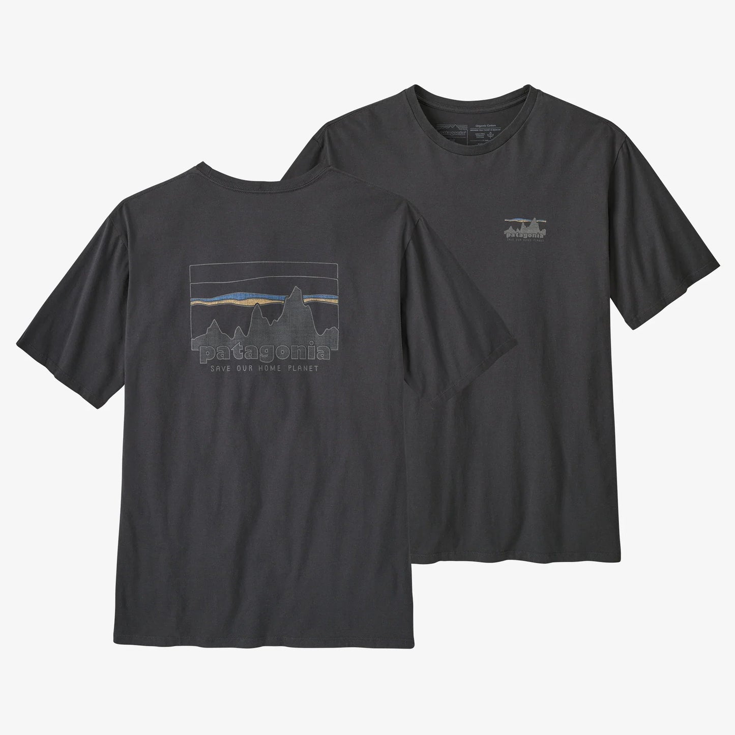 Patagonia '73 Skyline Organic T-Shirt | Ink Black | Mens