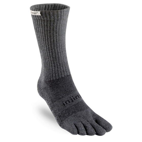 Injinji Trail Sock | Midweight | Crew Length | Granite