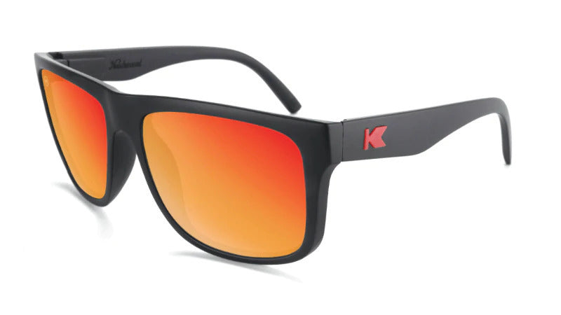 Knockaround Sunglasses | Torrey Pines | Matte Black / Red Sunset