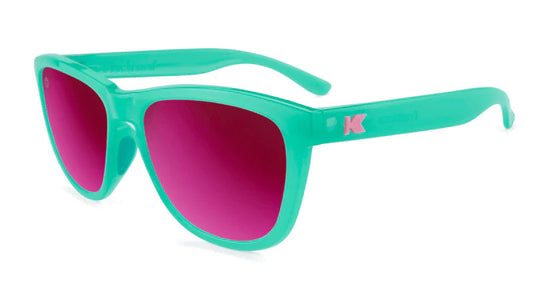 Knockaround Sunglasses | Premiums Sport | Aquamarine / Fuchsia