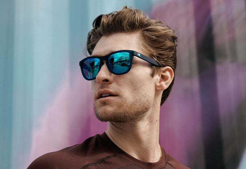 Knockaround Sunglasses | Premiums Sport | Rubberized Navy / Mint