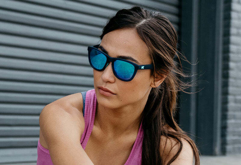 Knockaround Sunglasses | Premiums Sport | Rubberized Navy / Mint