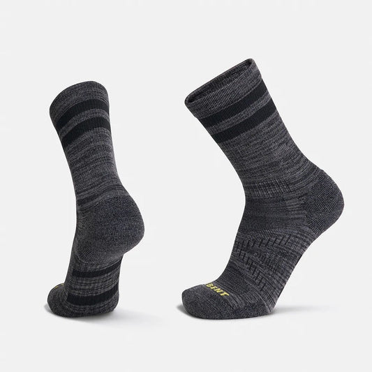 Le Bent Trail Sock | Targeted Cushion | 3/4 Crew Length | Black Marle