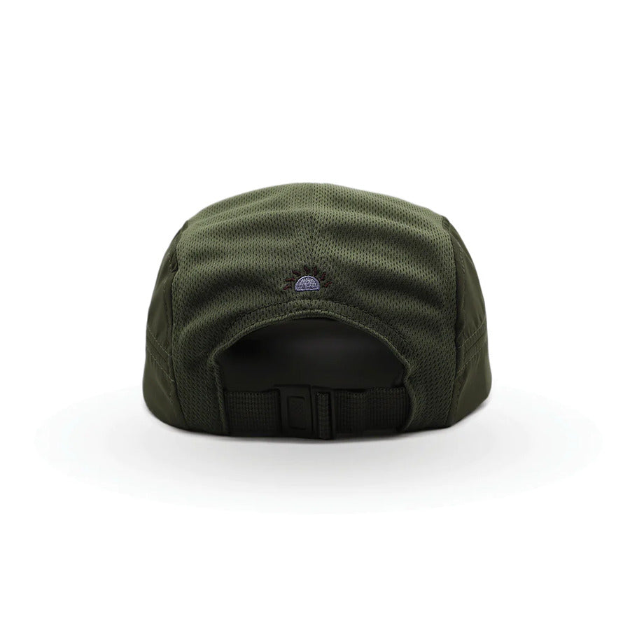 Helios Ultralight 7 Panel Running Cap | Firm Brim | Olive