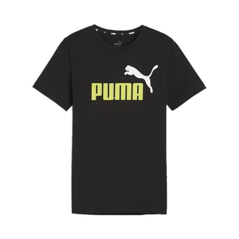 PUMA Boys Essential+ Two-Tone Logo Tee