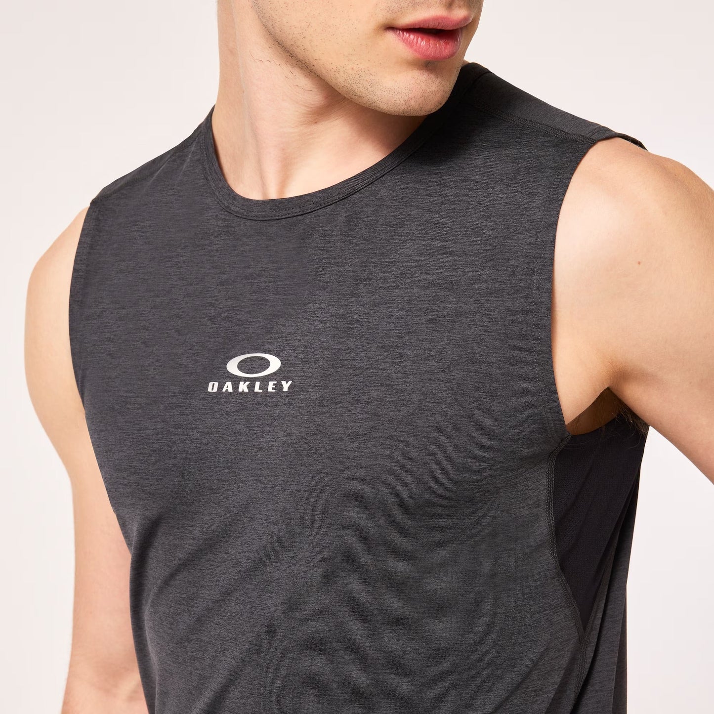 Oakley O Fit RC Sleeveless Tee - Black/Grey Heather