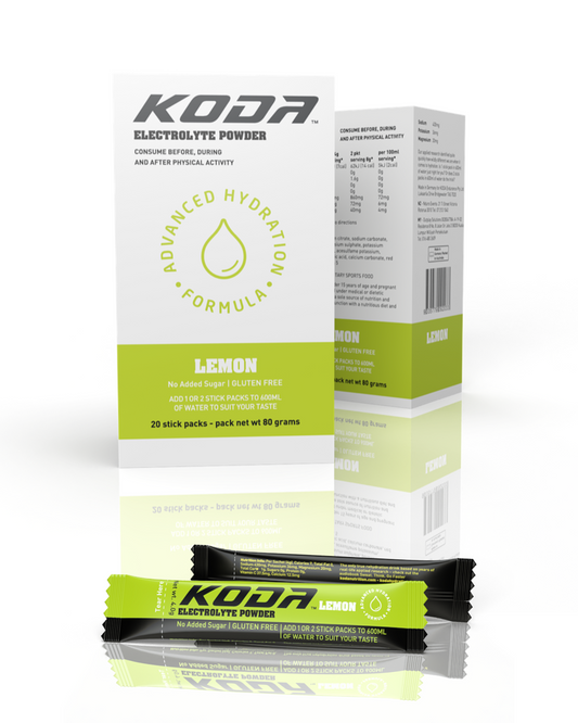Koda Electrolyte Powder Stick 80g (20 Stick Packs) - Lemon