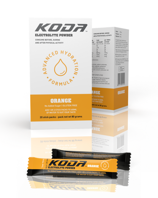 Koda Electrolyte Powder Stick 80g (20 Stick Packs) - Orange