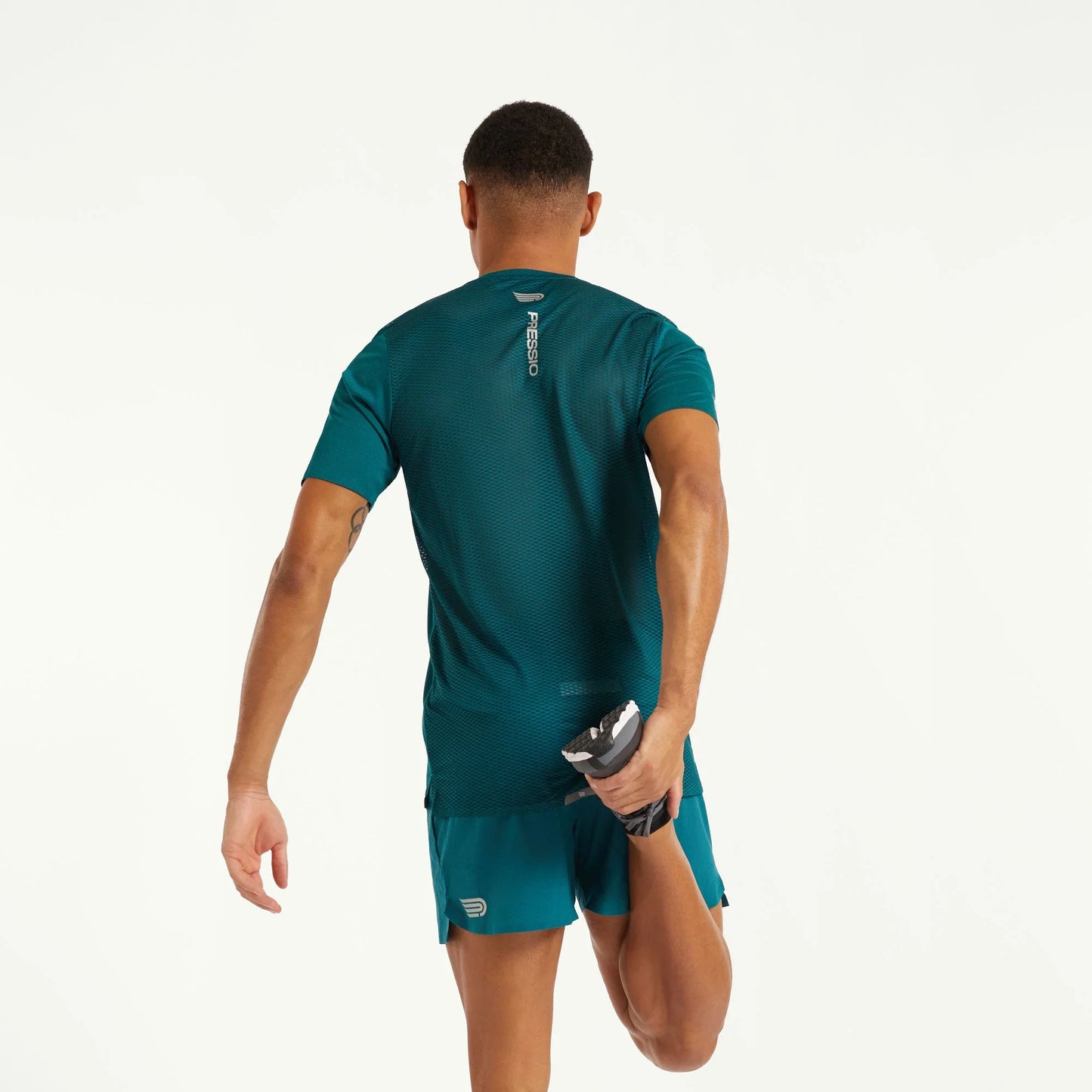 Pressio Men¡¯s Run Elite Short Sleeve Top - SPR/SLV