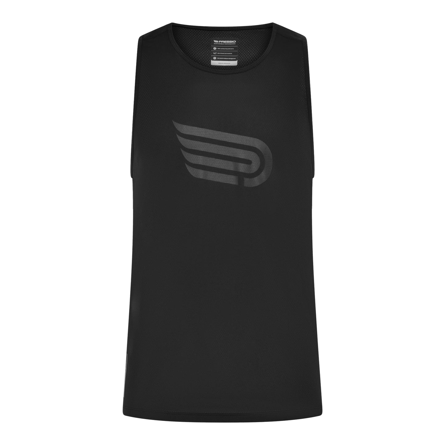 Pressio Men's Perform Singlet - BLK/MAT