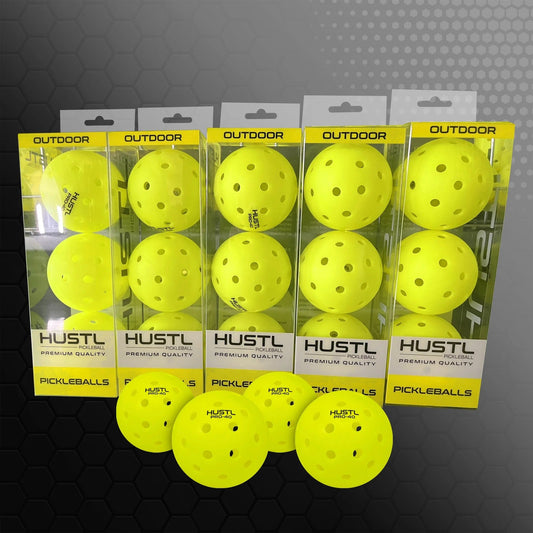 HUSTL 3pk Pro-40 Premium Outdoor Pickleballs