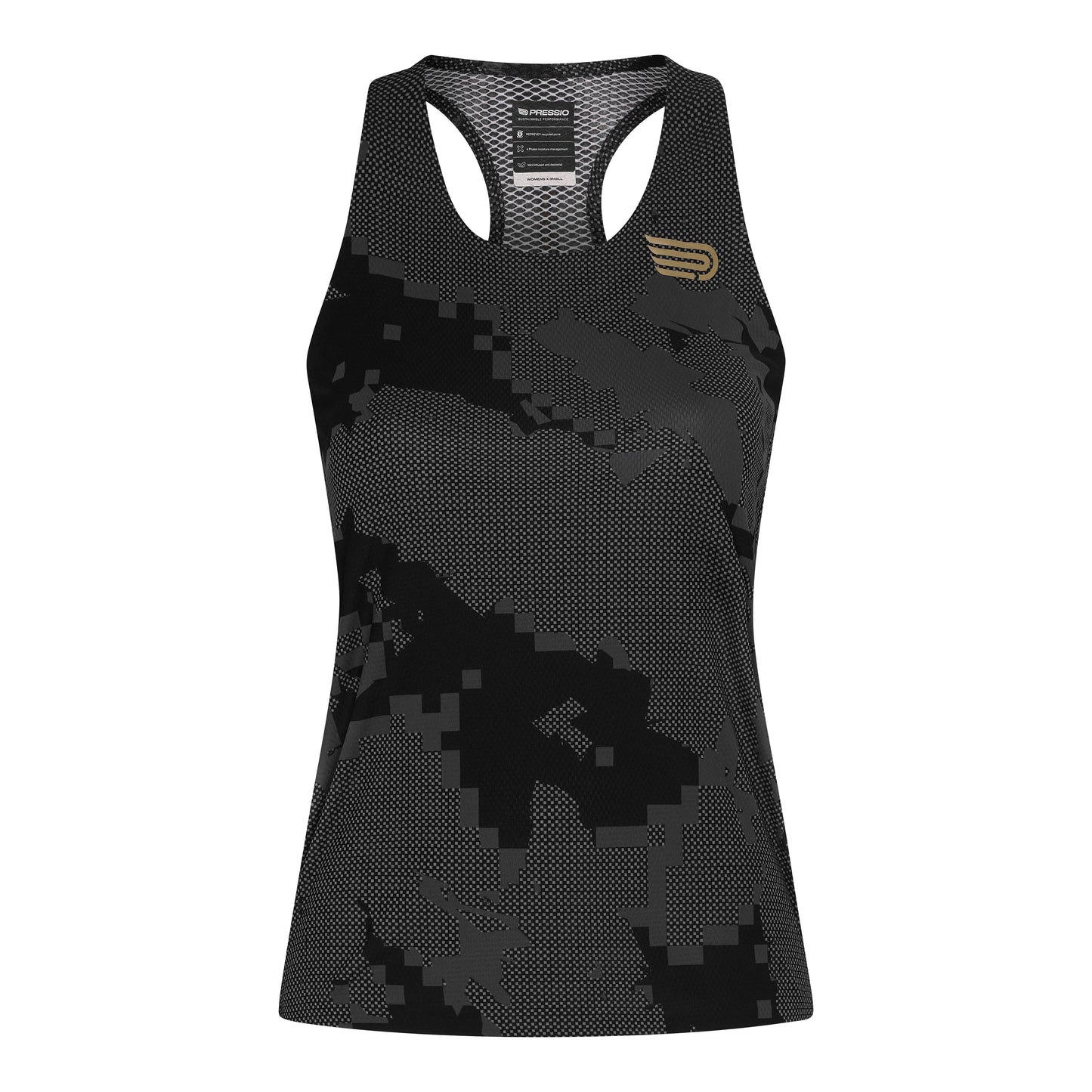 Pressio Women¡¯s Run Elite Singlet - CAM/BLK