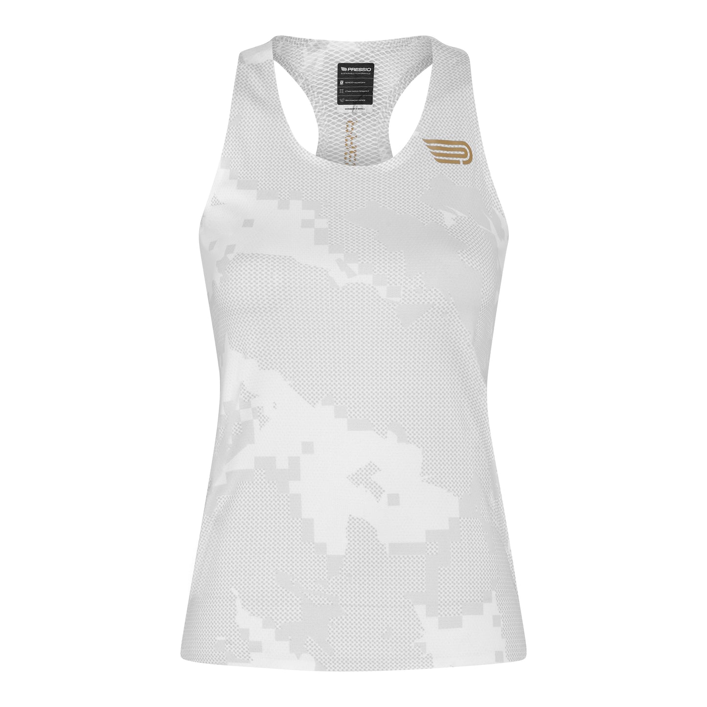 Pressio Women¡¯s Run Elite Singlet - CAM/WHT