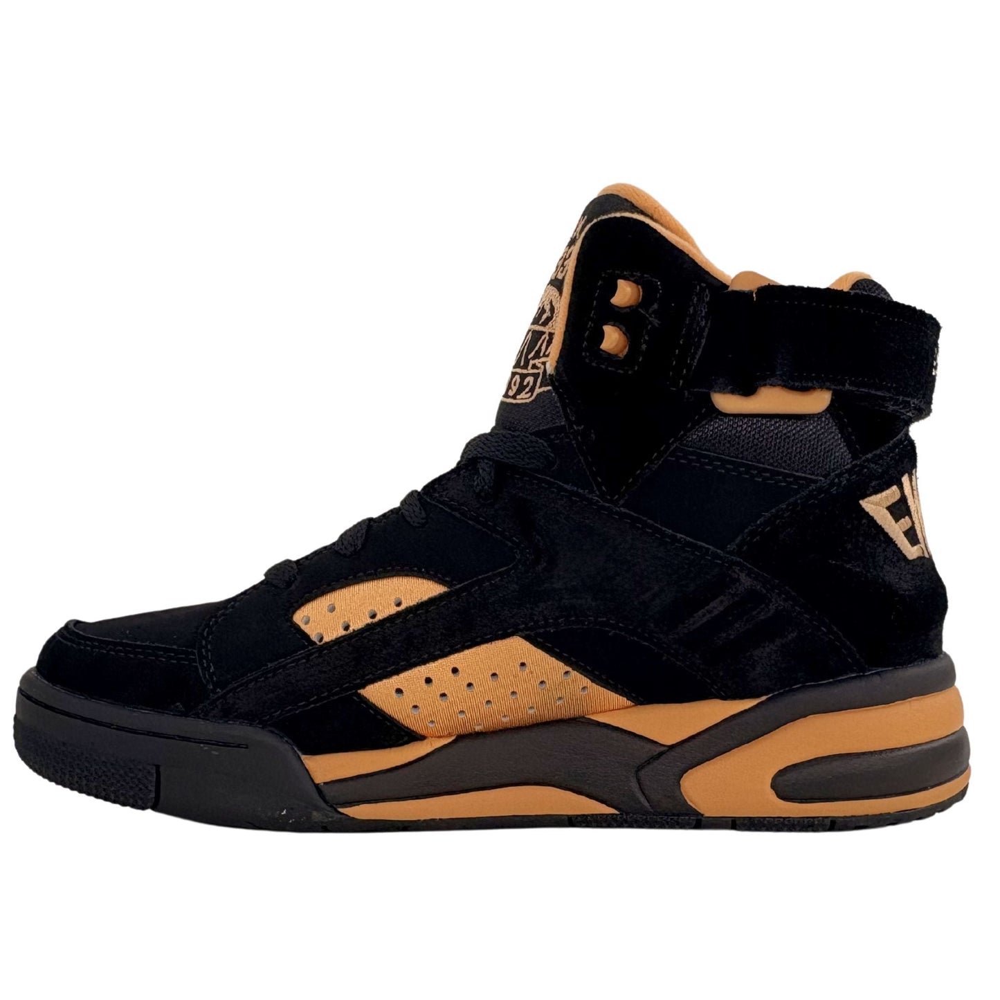 Patrick Ewing Athletics Men's 1BM00143-040 ECLIPSE Black Gold Basketball Shoes
