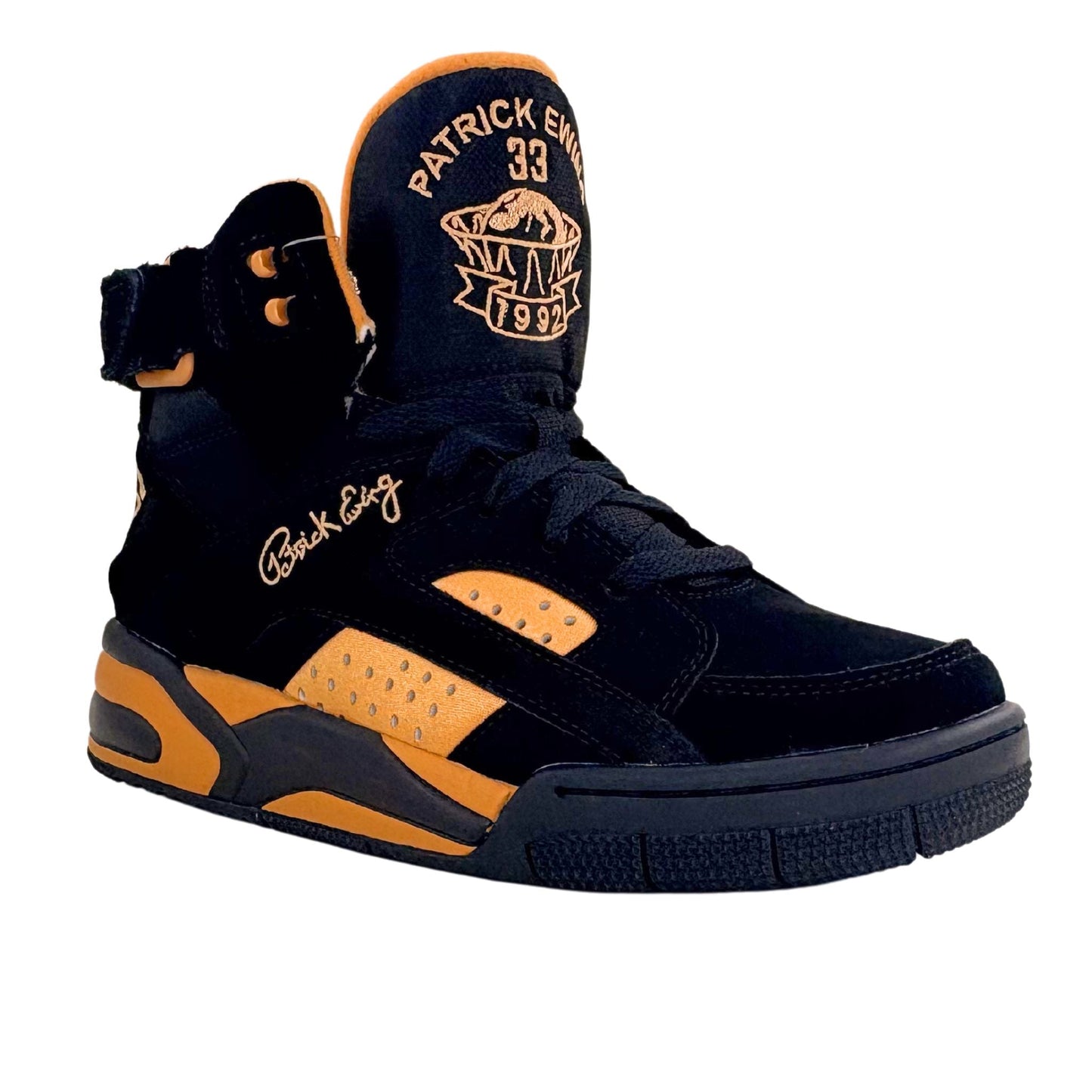 Patrick Ewing Athletics Men's 1BM00143-040 ECLIPSE Black Gold Basketball Shoes