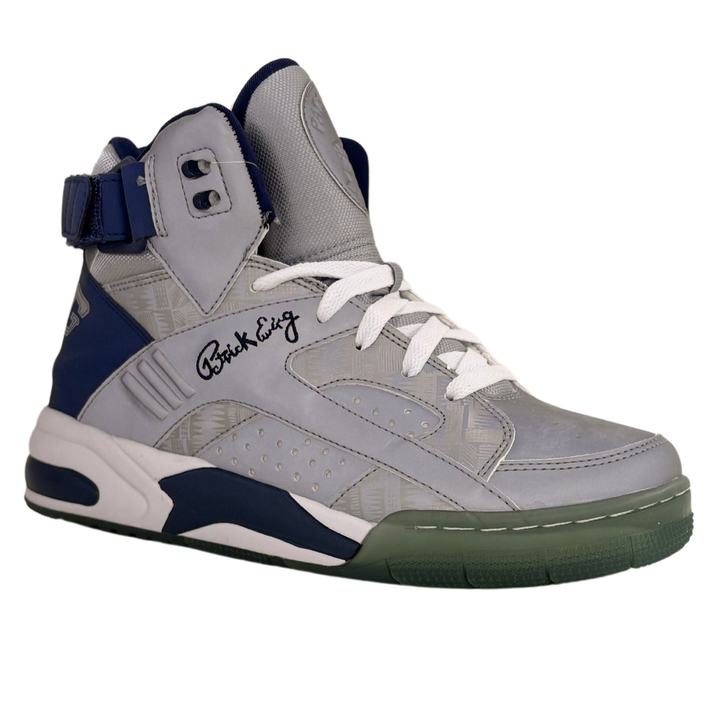 Patrick Ewing Athletics Men's 1BM00214-068 ECLIPSE BIG G Grey Navy Basketball Shoes