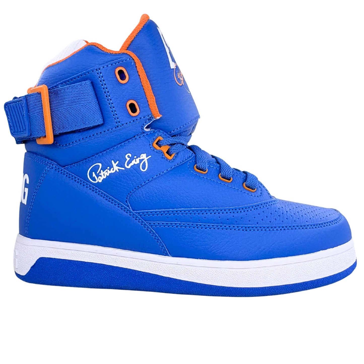 Patrick Ewing Athletics Men's 1BM00640-423 33 HI ORION HYBRID Blue Orange White Basketball Shoes
