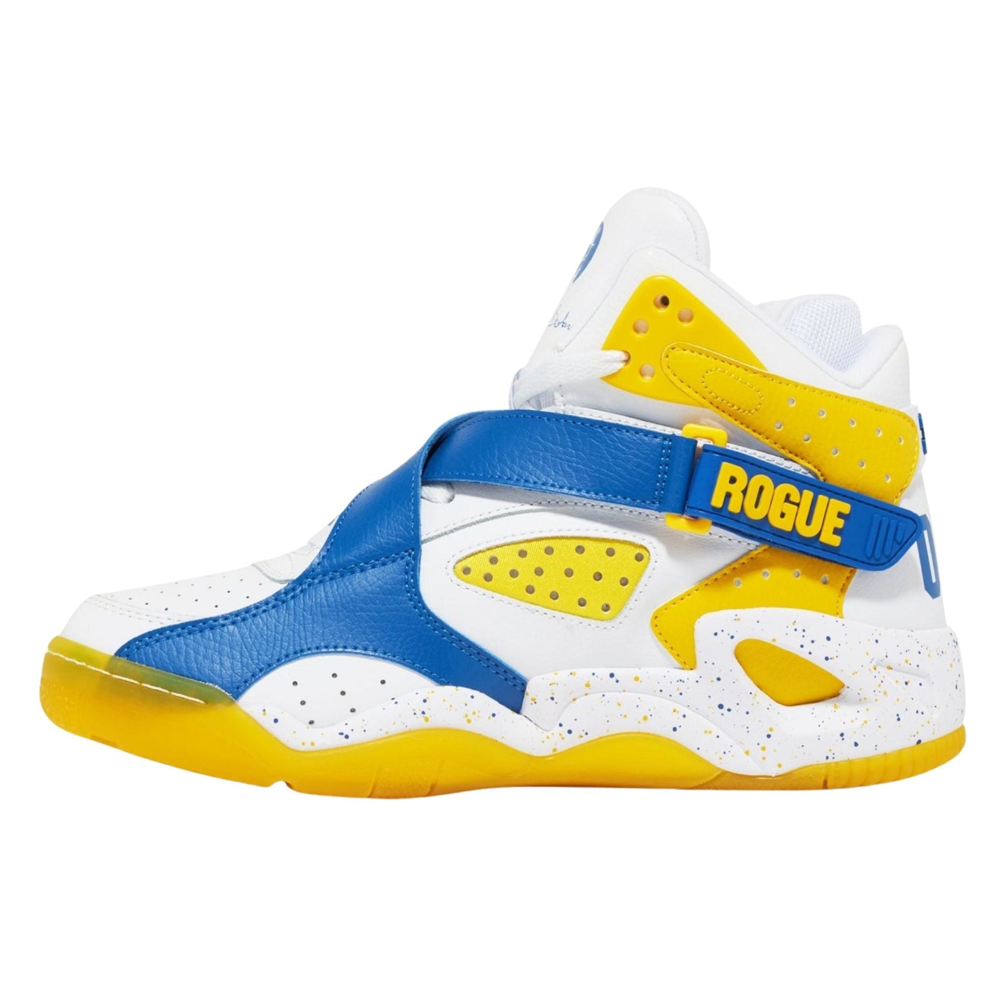 Patrick Ewing Athletics Men's 1BM01361-138 Rogue x ODB Brooklyn Zoo White Royal Yellow Basketball Shoes