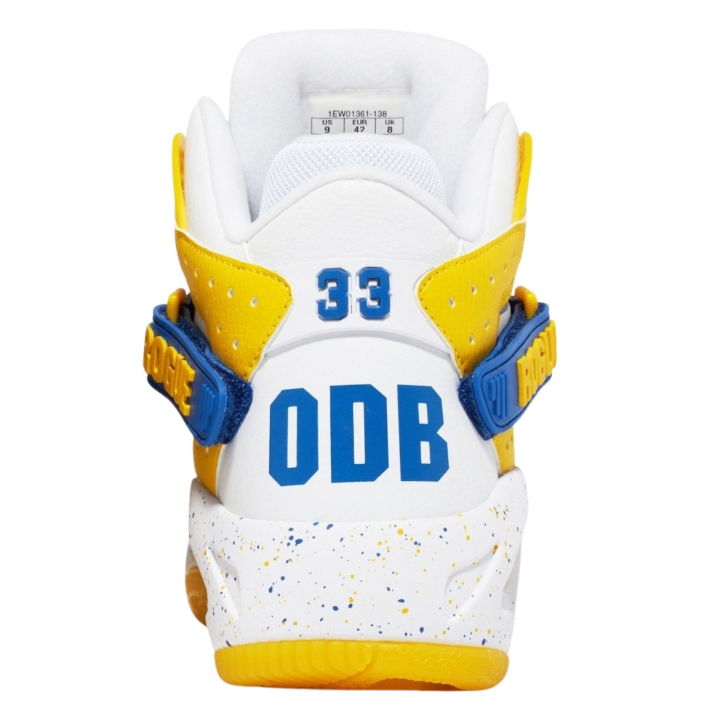 Patrick Ewing Athletics Men's 1BM01361-138 Rogue x ODB Brooklyn Zoo White Royal Yellow Basketball Shoes
