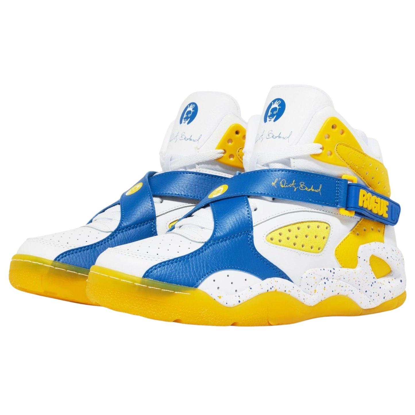 Patrick Ewing Athletics Men's 1BM01361-138 Rogue x ODB Brooklyn Zoo White Royal Yellow Basketball Shoes