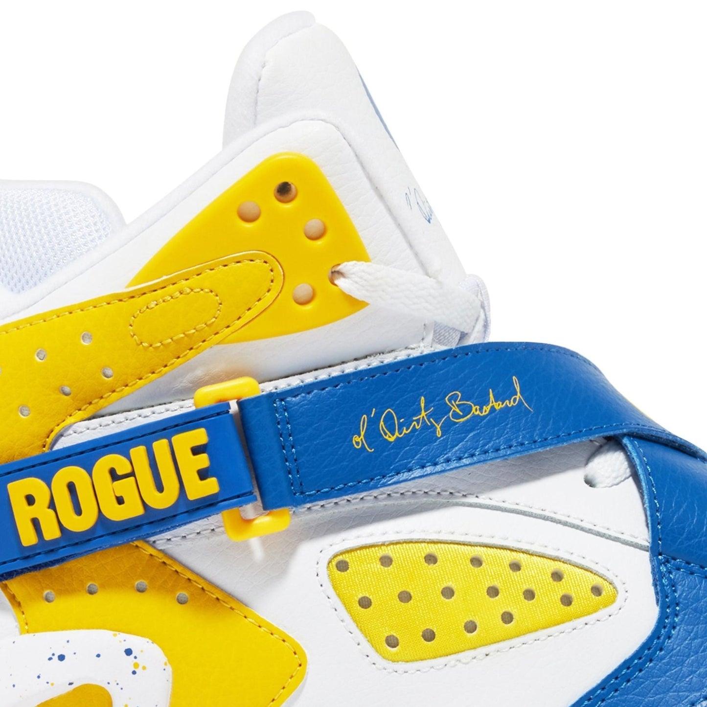 Patrick Ewing Athletics Men's 1BM01361-138 Rogue x ODB Brooklyn Zoo White Royal Yellow Basketball Shoes